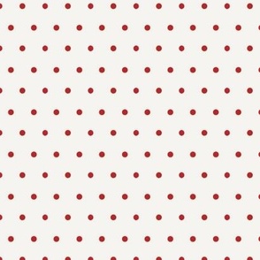 Whispers polkadot small red and cream