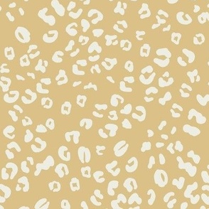 Leopard Print Scattered in Flax Yellow