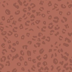 Leopard Print Scattered in Crimson Red