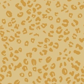 Leopard Print Scattered in Dark Flax Yellow