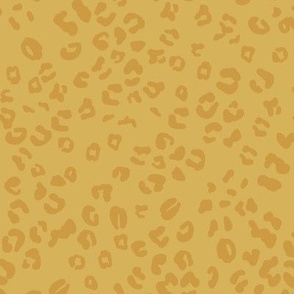 Leopard Print Scattered in Dark Goldenrod Yellow