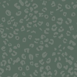 Leopard Print Scattered in Spruce Green