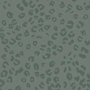 Leopard Print Scattered in Juniper Green