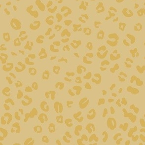 Leopard Print Scattered on Flax Yellow