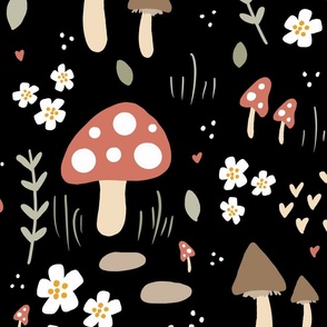 Jumbo Whimsical Gothic Mushrooms