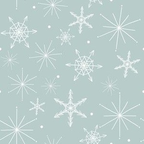 Winter Woodland Snowflake Pale Blue SMALL (6x6))