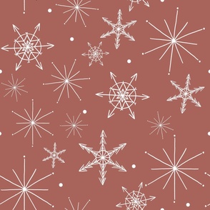 Winter Woodland Snowflake Rose Large (24x24)