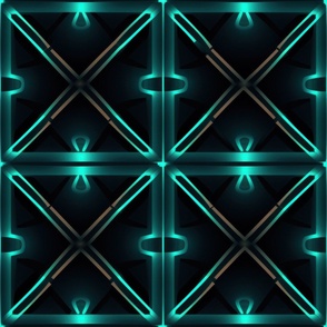 Modern_Fluorescent_Geometric_Teal_Black_Beige  ATL_1133