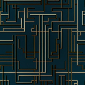 Labyrinth  Gold Navy ATL_1140