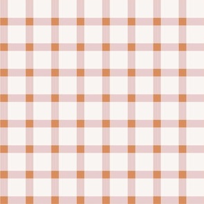 pink and red preppy christmas - gingham - cream_small