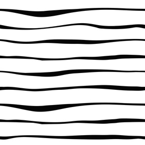 Minimalistic Horizontal Lines Black and White