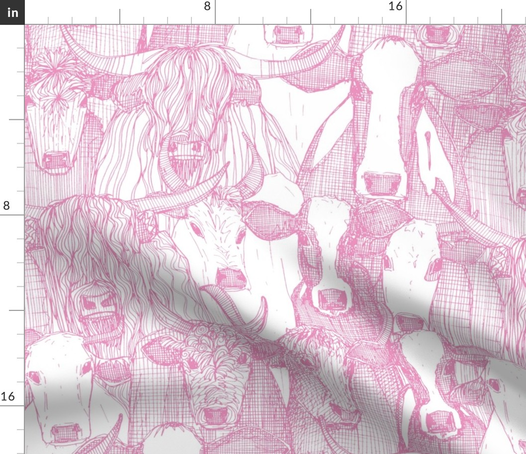 just cattle candy pink white large