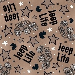 Large Scale Jeep Life 4x4 Adventures Off Road Vehicles in Tan