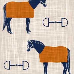 Bits and Blankets, Large Scale Equestrian Print by Shelly Turner 