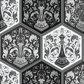 Hexagonal Chess - Black & White