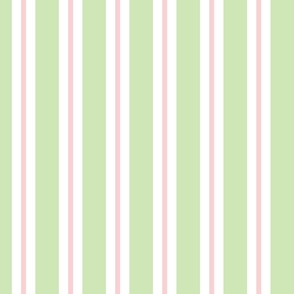 Pink and Green Candy Cane Stripe, Vertical, 4800—Christmas, Joy, Merry, Holiday, Kids, Teen, Tween, Bedding, Sheets, Kitchen, Tablecloth, Blanket