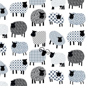 Patterned Sheep_White_medium