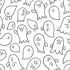 Outline ghosts print