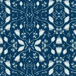 Floral Blue Grand- Mirrored 