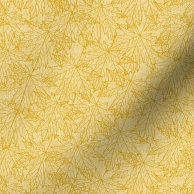 tossed maple leaves in marigold | small