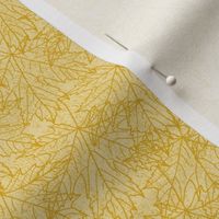 tossed maple leaves in marigold | small