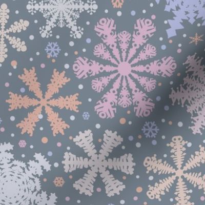 pastel snow flakes 10x10