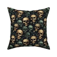 Gothic Skulls, Realistic Human Skull Pattern