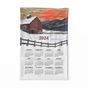 Country Winter Sunrise 2024 Calendar