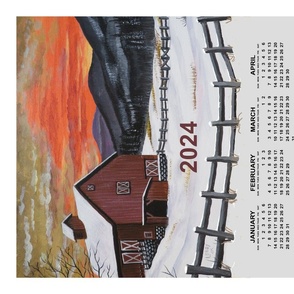 Country Winter Sunrise 2024 Calendar