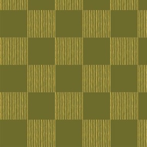 Green and Yellow Checkerboard 3"