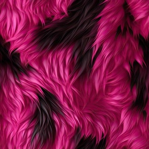 monster fur pink and black 