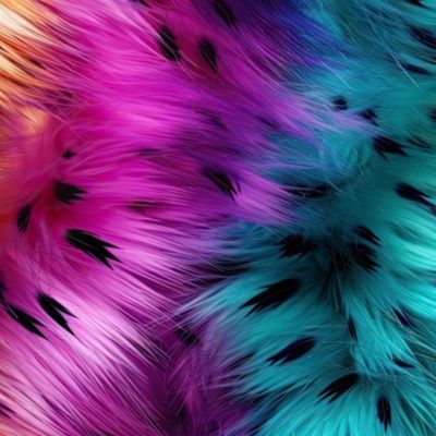Colourful monster fur