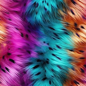 Colourful monster fur