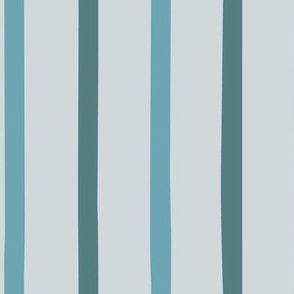 Pale pastel blue and teal organic stripe