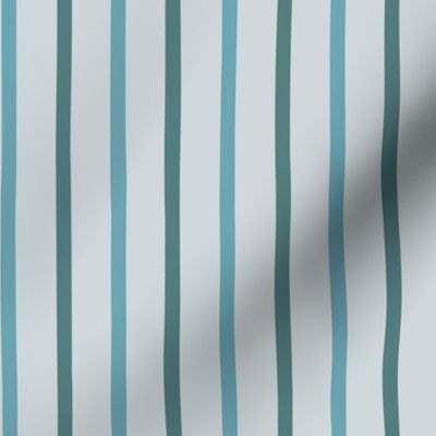 Micro pale pastel blue and teal organic stripe