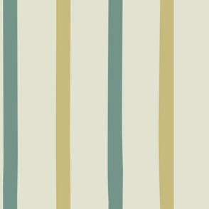 XL Pastel sage and olive green organic stripe