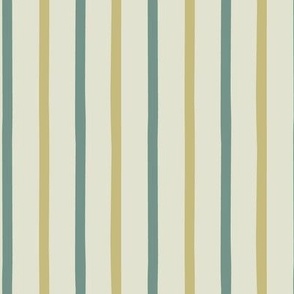 Micro pastel sage and olive green organic stripe