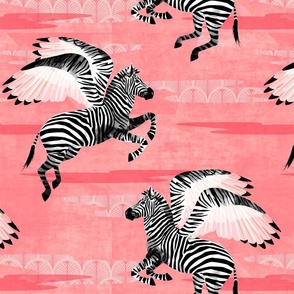 Flying zebras pink