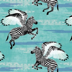 Flying zebras aqua