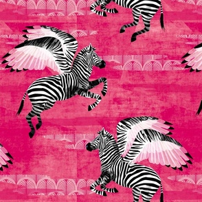 Flying zebras rubine red