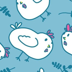 Blue Cute Chicken - Large Scale