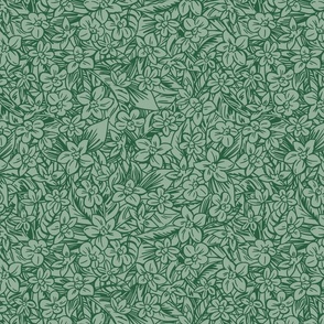 AMARI DOODLE FLORAL- GREEN SML