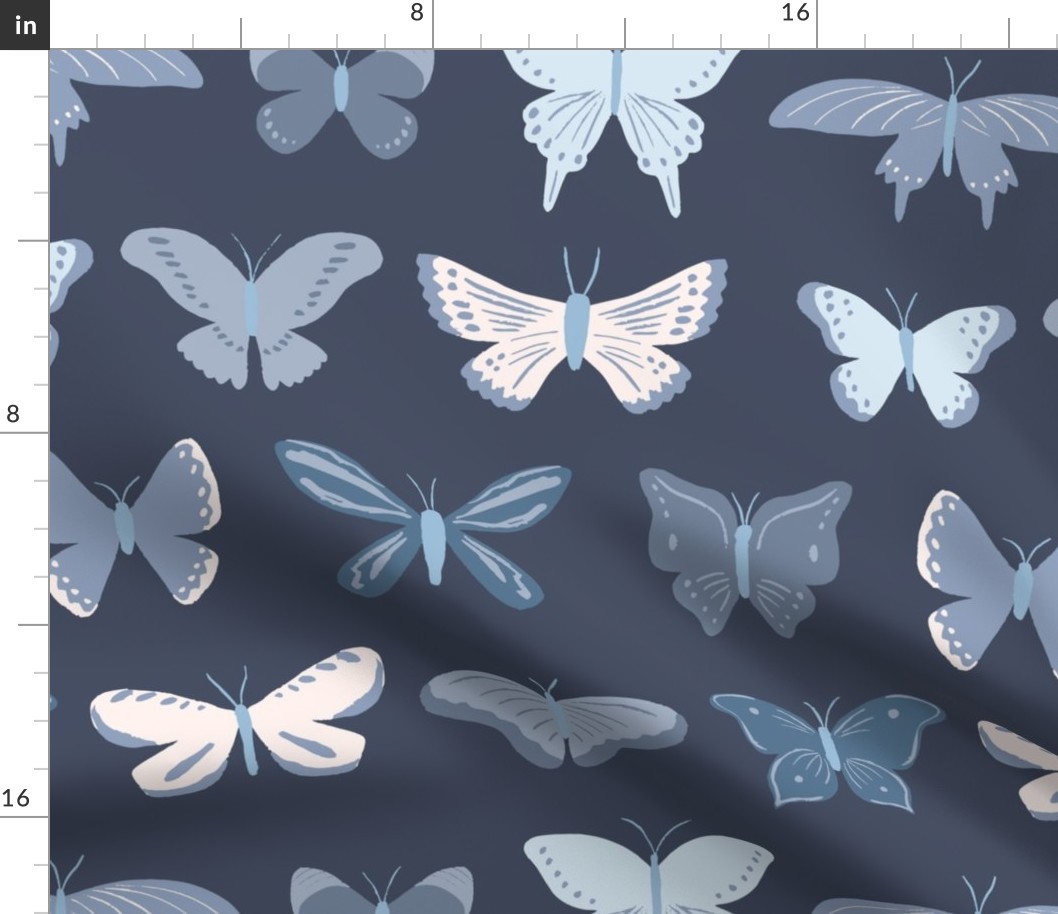 Butterfly Flutter in Midnight Blue (Jumbo)