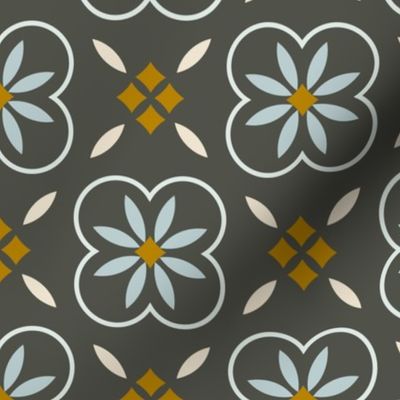 Country Tiles-2 - Black - LARGE