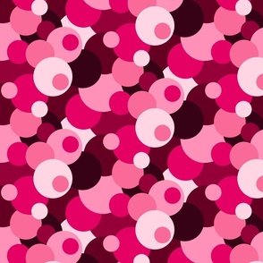 Retro Pink Circles in Small Scale