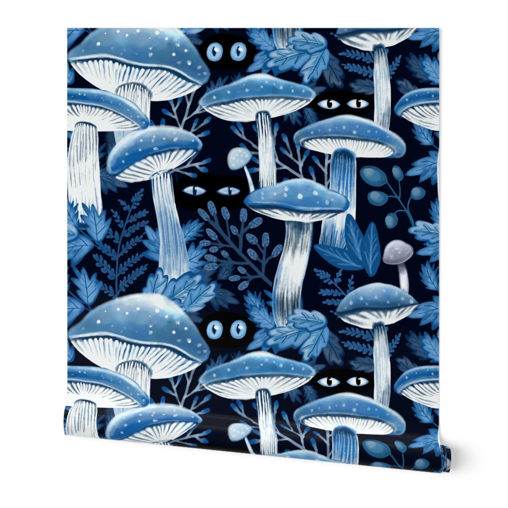 Spooky Blue Mushrooms