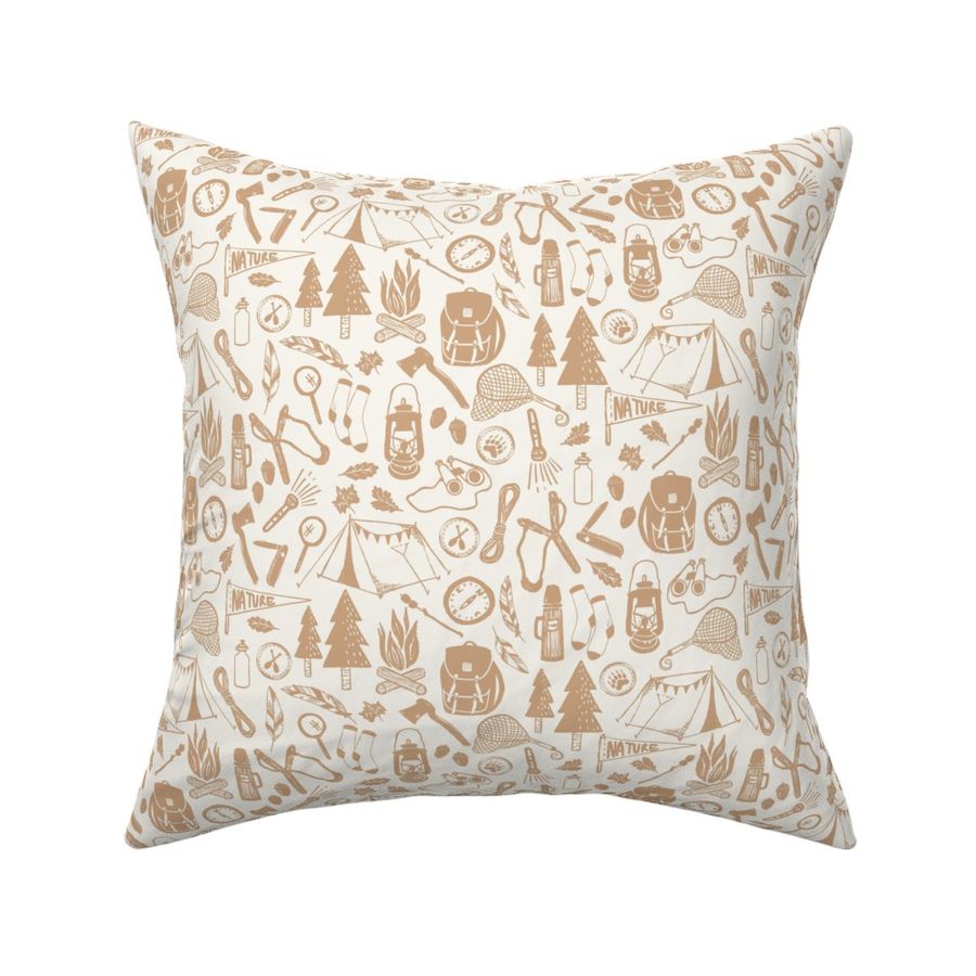 Camping trip_Camp life_kids_Medium_cream porcini taupe_Hufton Studio