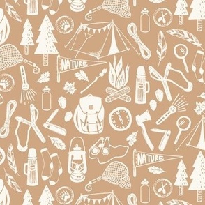 Camping trip_Camp life_kids_Medium_porcini taupe_Hufton Studio