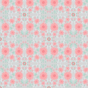 Floral garden on grey - small