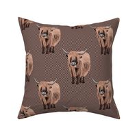 Rustic Highland Cows (brown)